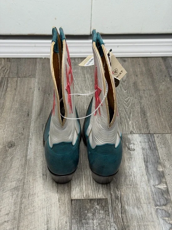 ARIAT WOMEN STARLIGHT WESTERN BOOTS - SNIP TOE TURQUOISE size 8 rodeo stagecoach - Picture 7 of 12